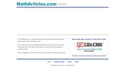 Desktop Screenshot of matharticles.com